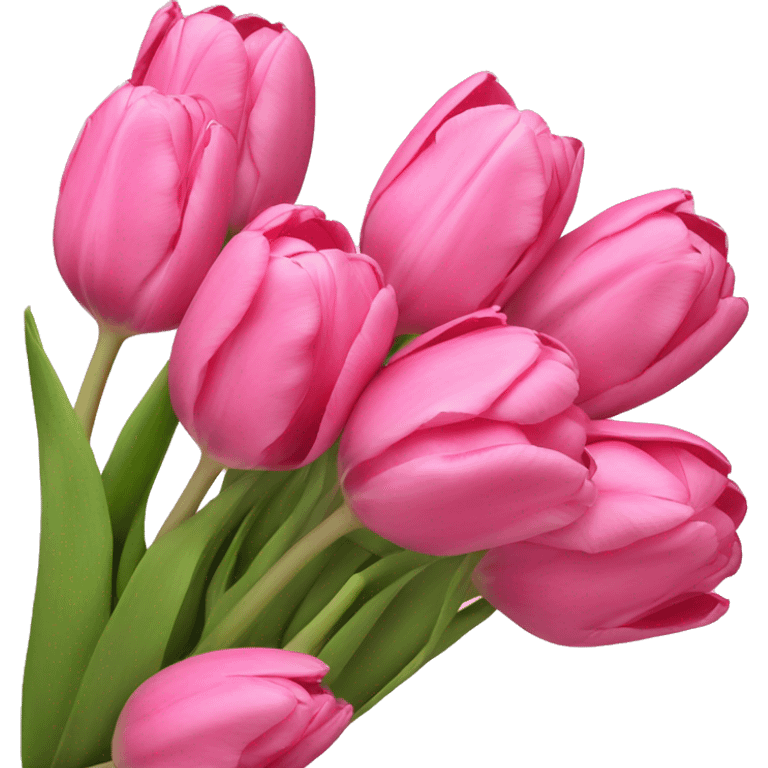 Bouquet of pink tulips emoji