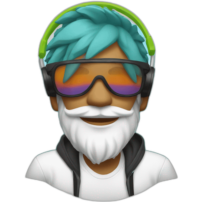 Surfista dj branco emoji