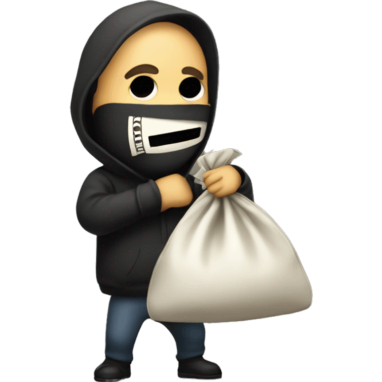 Robber with a money bag emoji