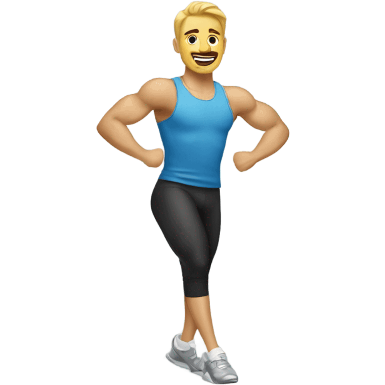 Gimnasio chico blanco emoji