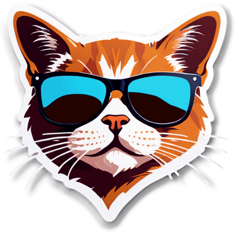 Cat with sunglasses emoji