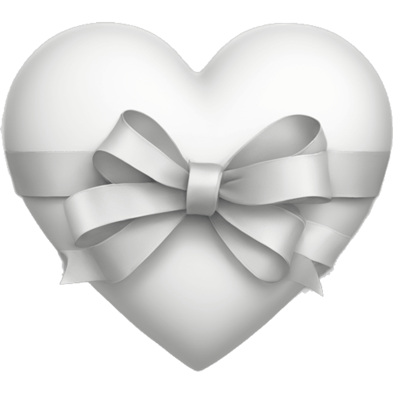 White heart with ribbon emoji