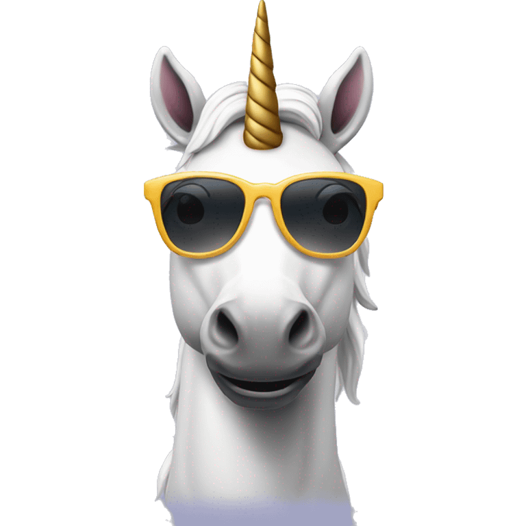 Unicorn with sunglasses  emoji