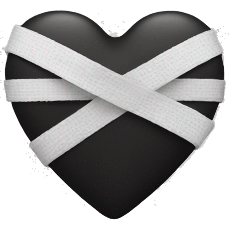 Black heart with bandage emoji