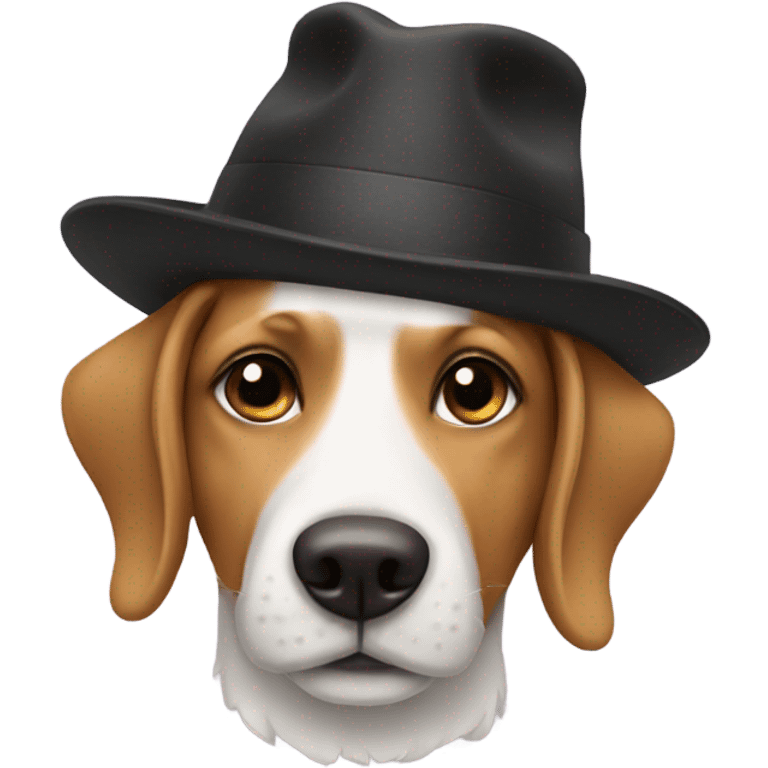 Dog wearing a hat emoji