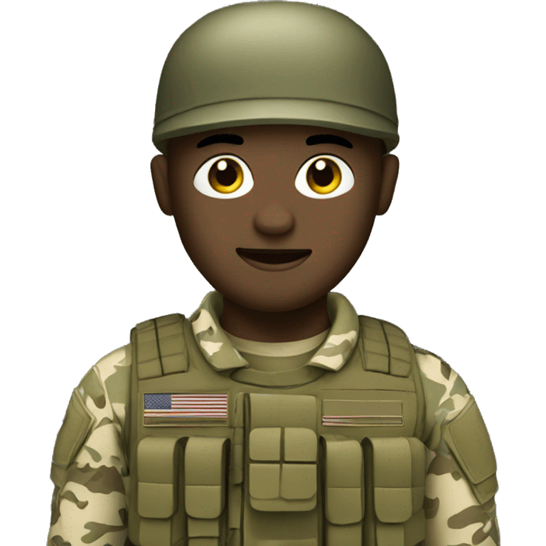 Soldier wearing camouflage uniform emoji