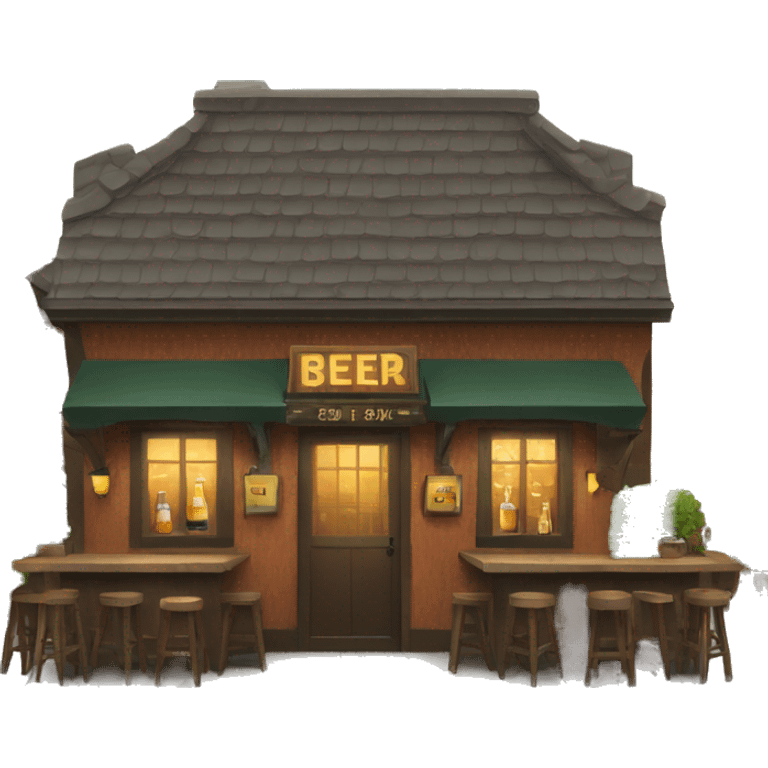 Outside beer pub emoji