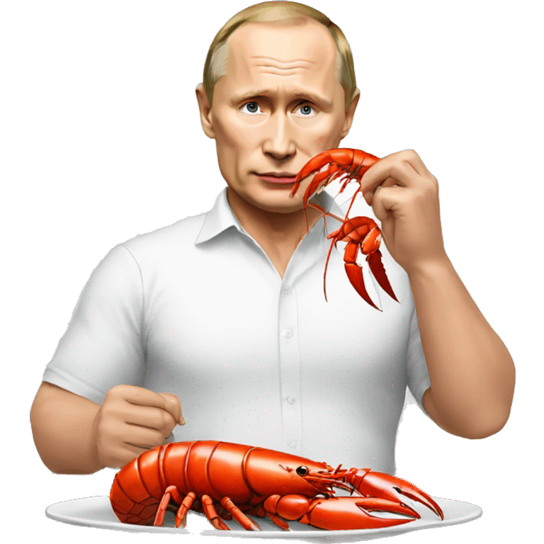 Putin eating lobster emoji