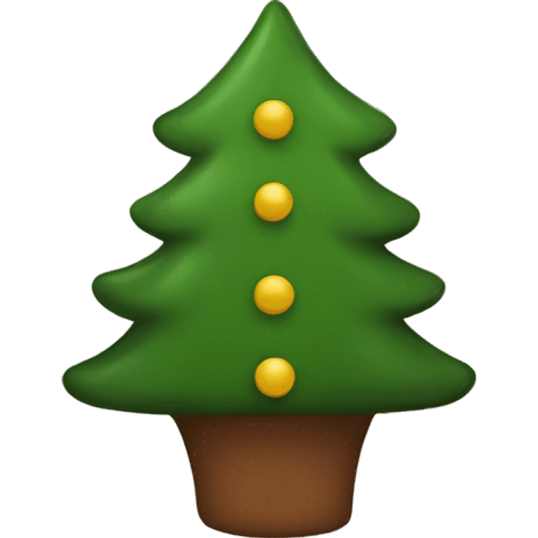 Brown christmas tree emoji