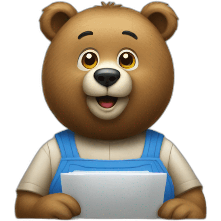 bear cashier emoji