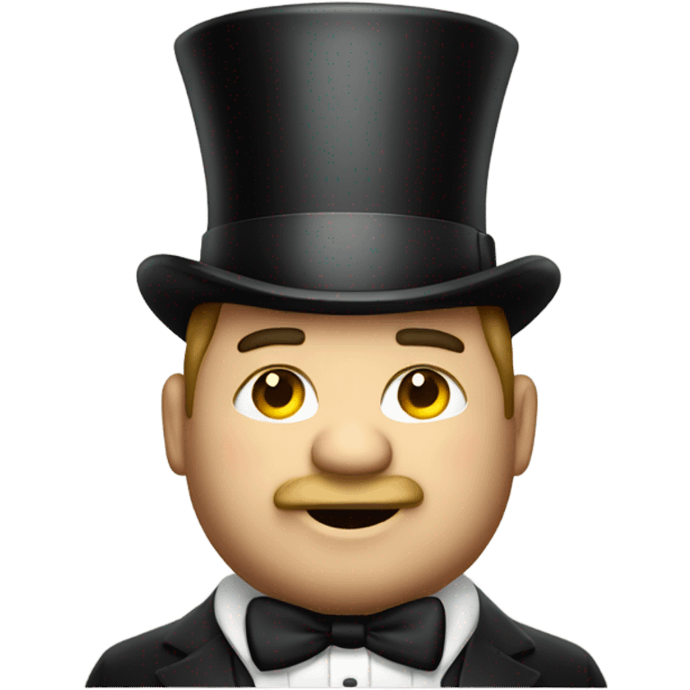 Fat guy with a top hat emoji