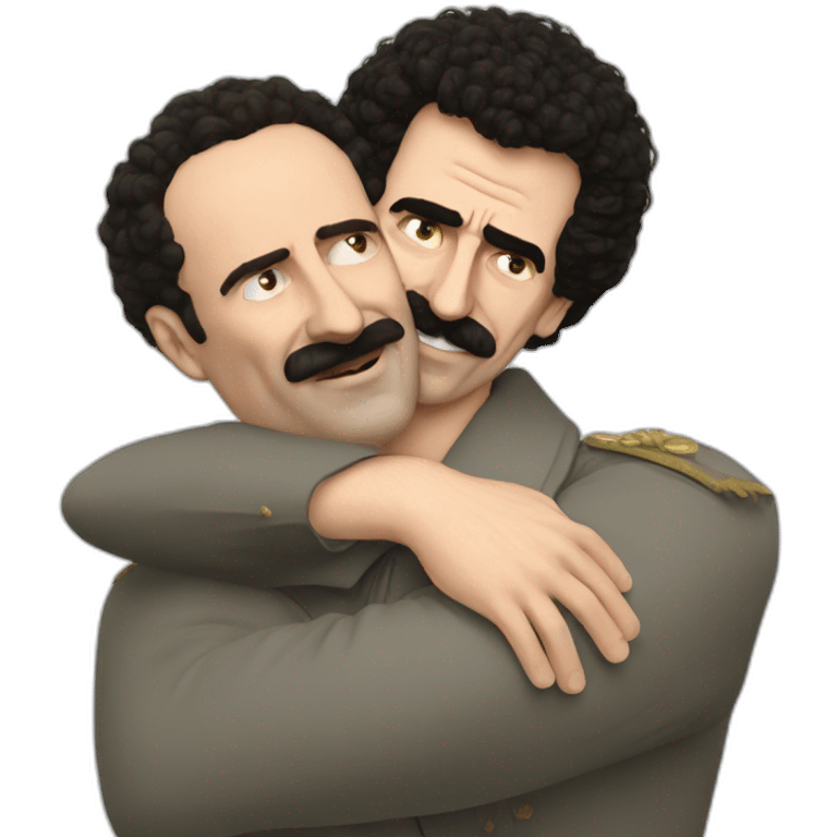 borat hugs russian man emoji