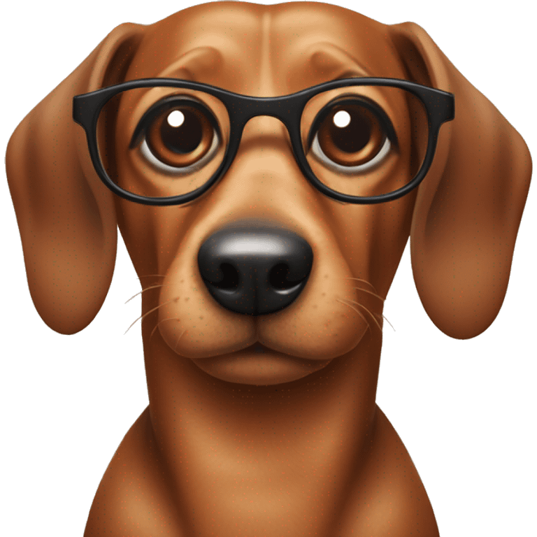 Sausage Dog With Glasses emoji