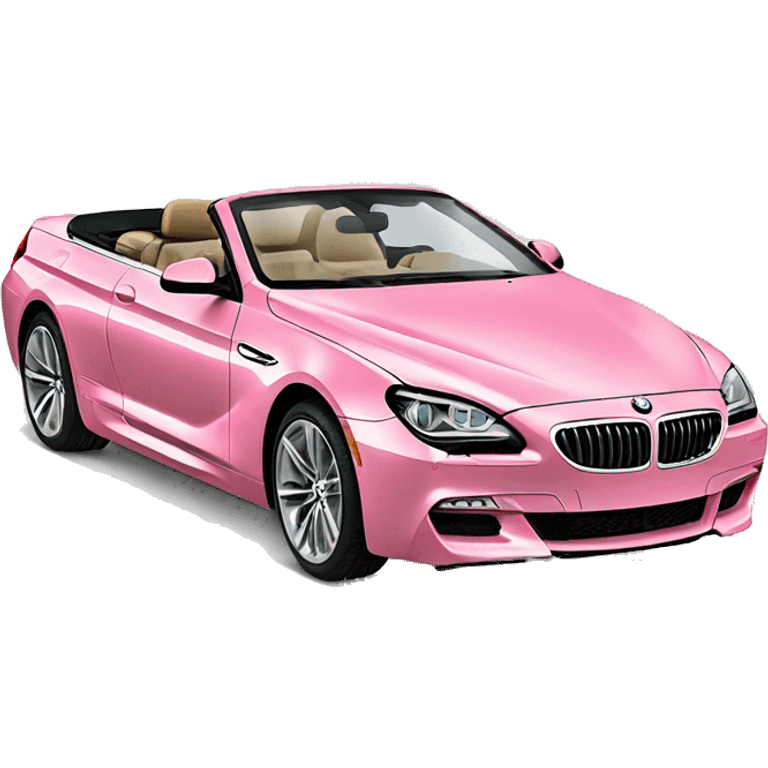 BMW 6 series convertible pink emoji