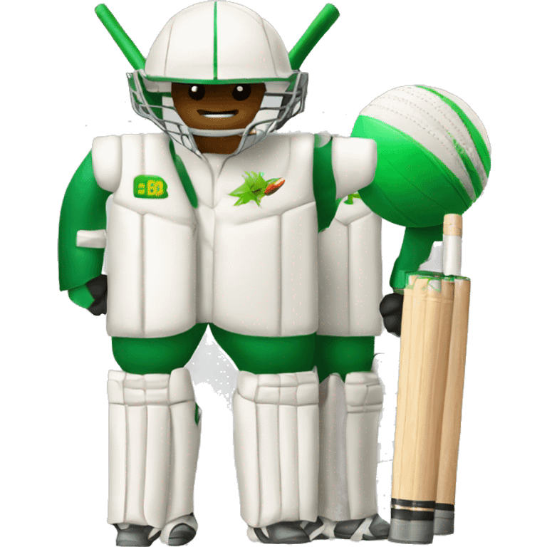 cricket team with battery and boll emoji