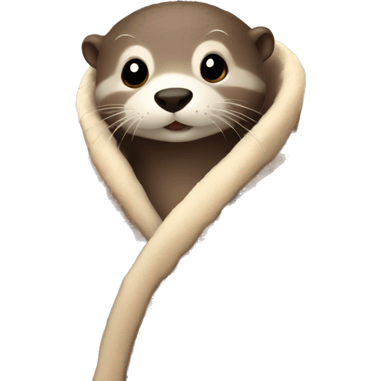 otter cozy in blanket emoji