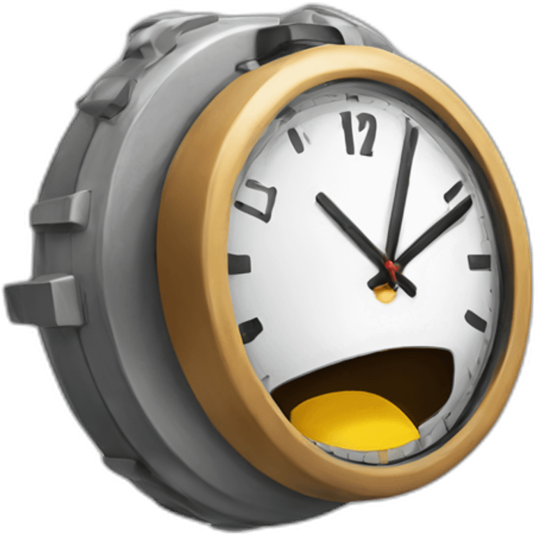 clock getting mad emoji