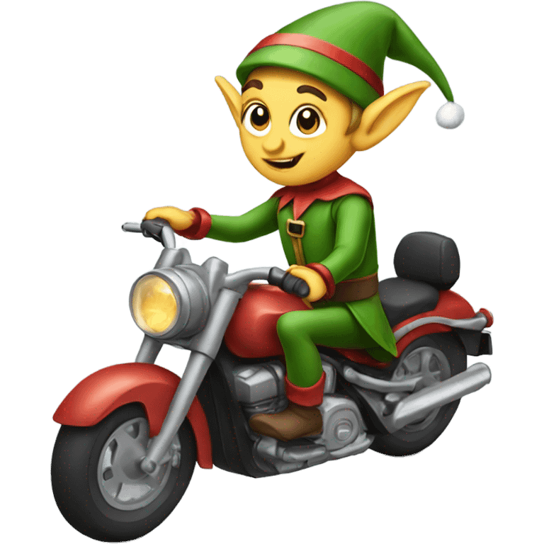 Elf on a motorcycle  emoji