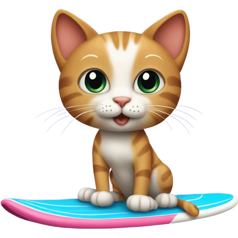 cat on a surfboard emoji