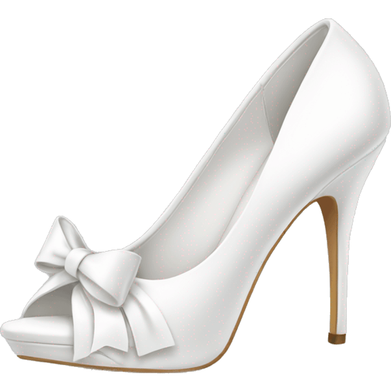 white heels with bow emoji