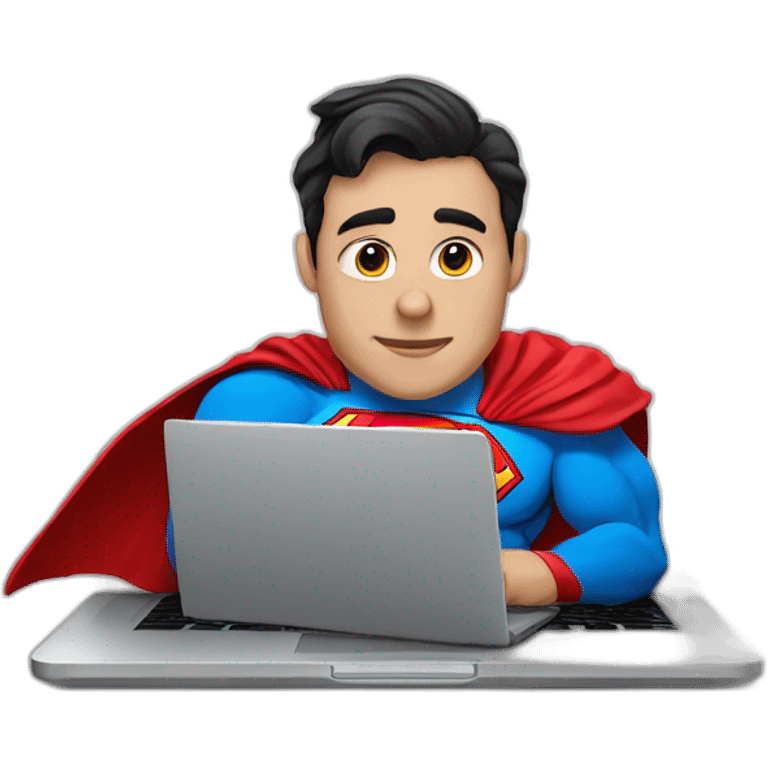 superman with laptop emoji