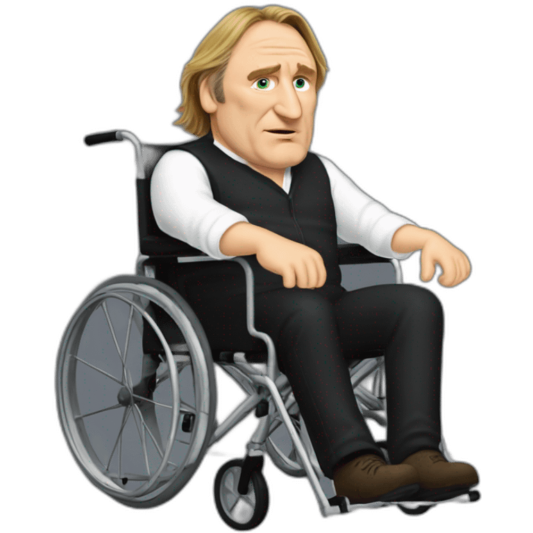 Gérard Depardieu in a weelchair emoji