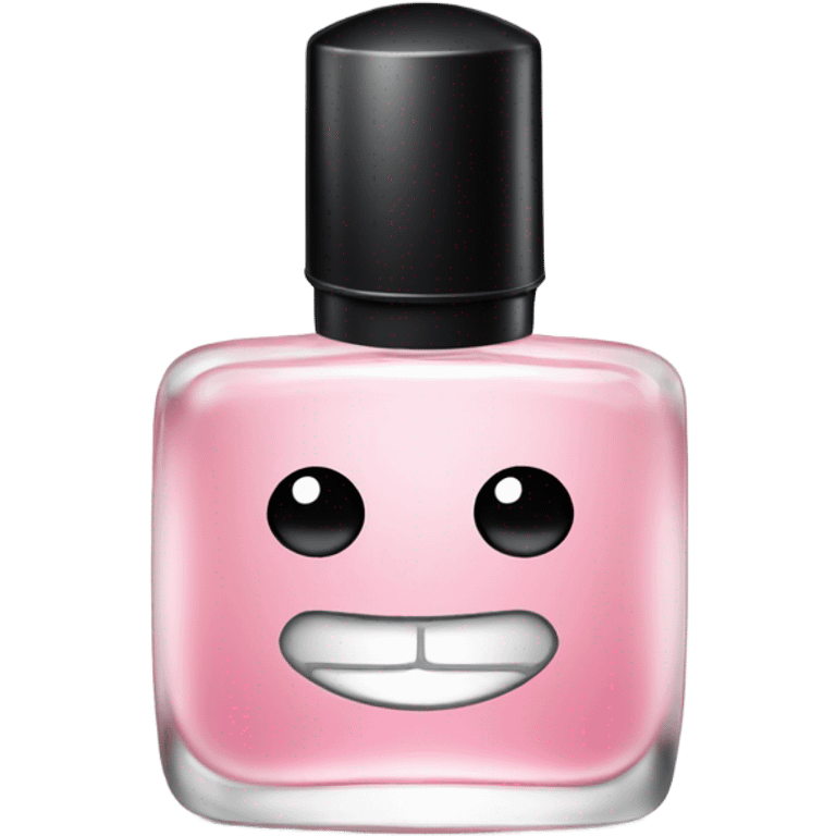 smiling perfume with black cap emoji