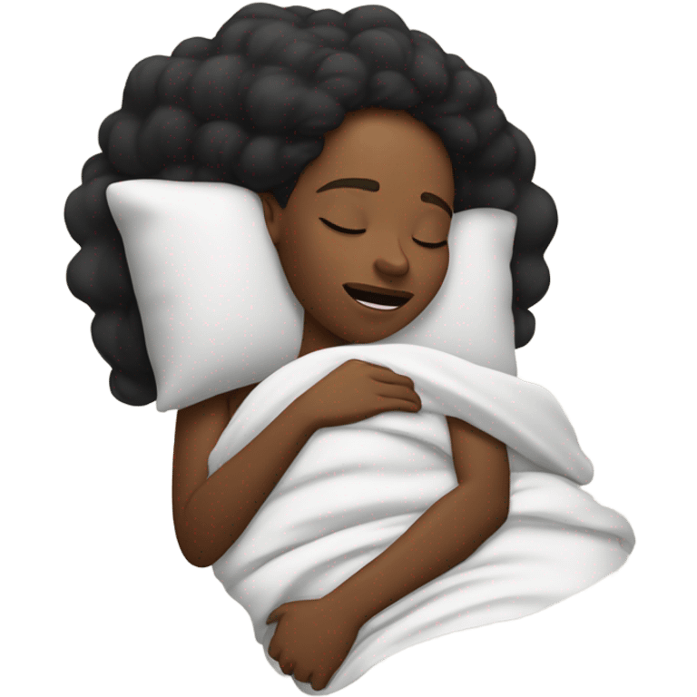 Black girl sleep snoring emoji