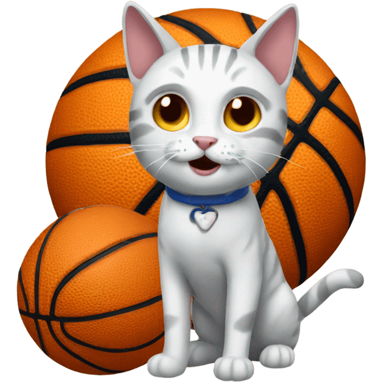 Basketball cat emoji