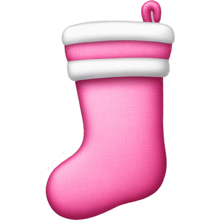 Pink Christmas stocking  emoji