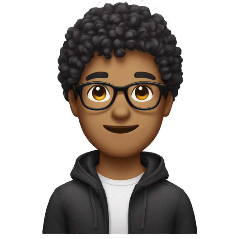 british guy with short curly hair and black glasses emoji