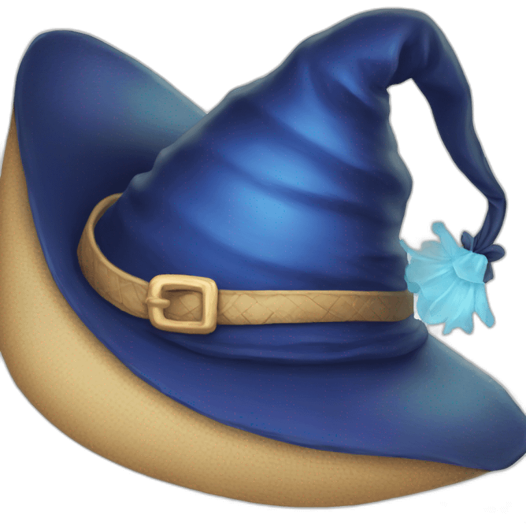 large blue witch hat emoji