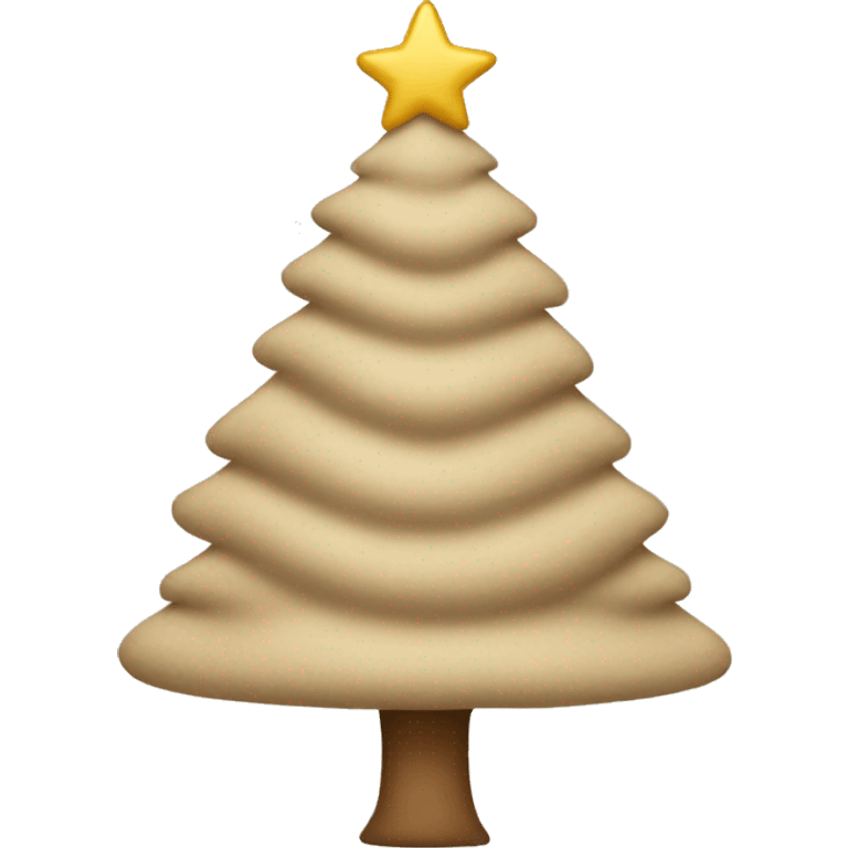 Beige christmas tree emoji