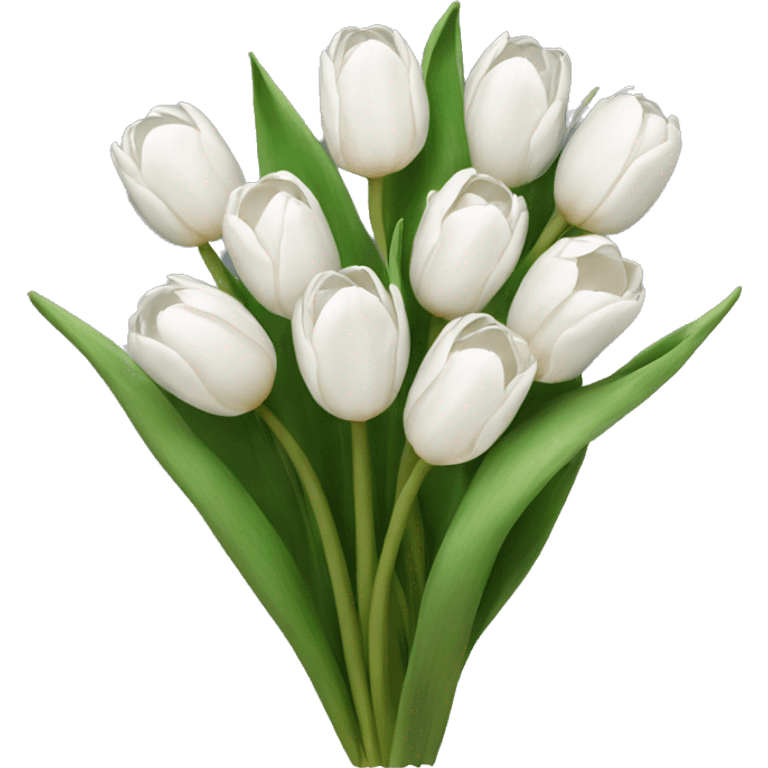 white tulip bouquet  emoji