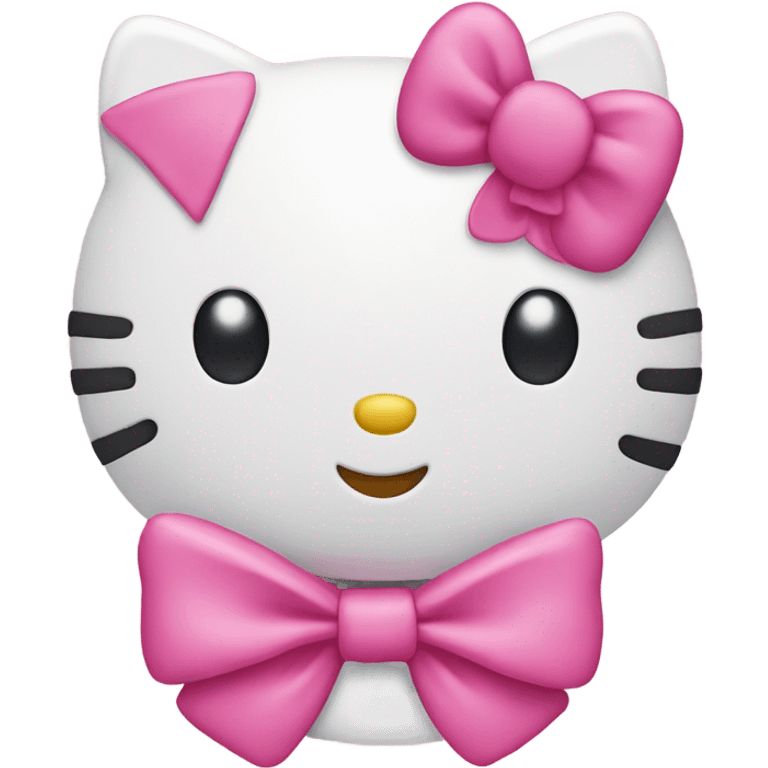 Hello kitty with pink bow as a pink emoji emoji