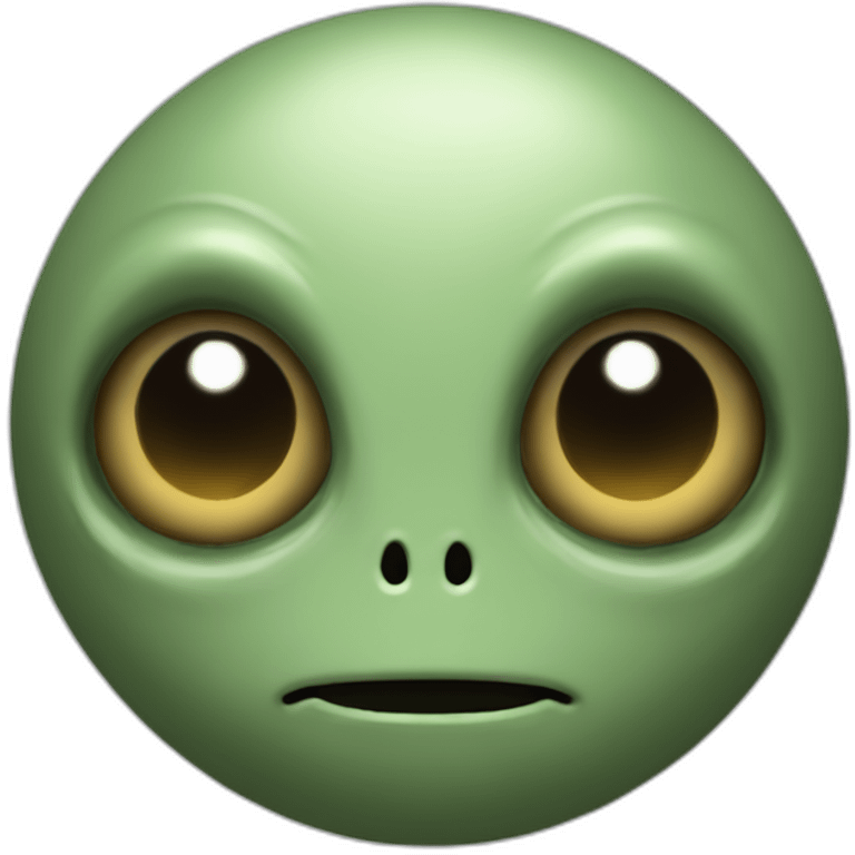 Marron alien emoji