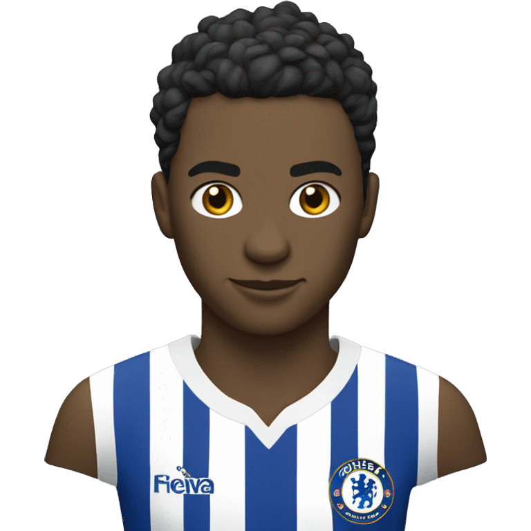 persona vestida con la camisa del chelsea emoji