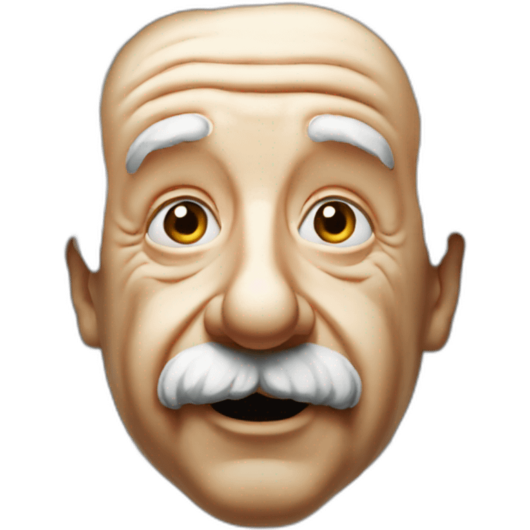 Albert Einstein looking up emoji