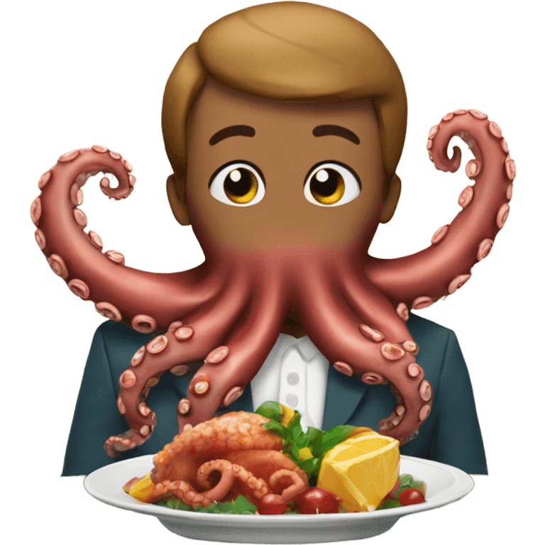 Eating an octopus for christmas dinner  emoji