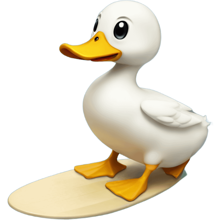 Duck surfing emoji