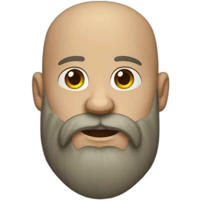 Man with bald viking beard emoji