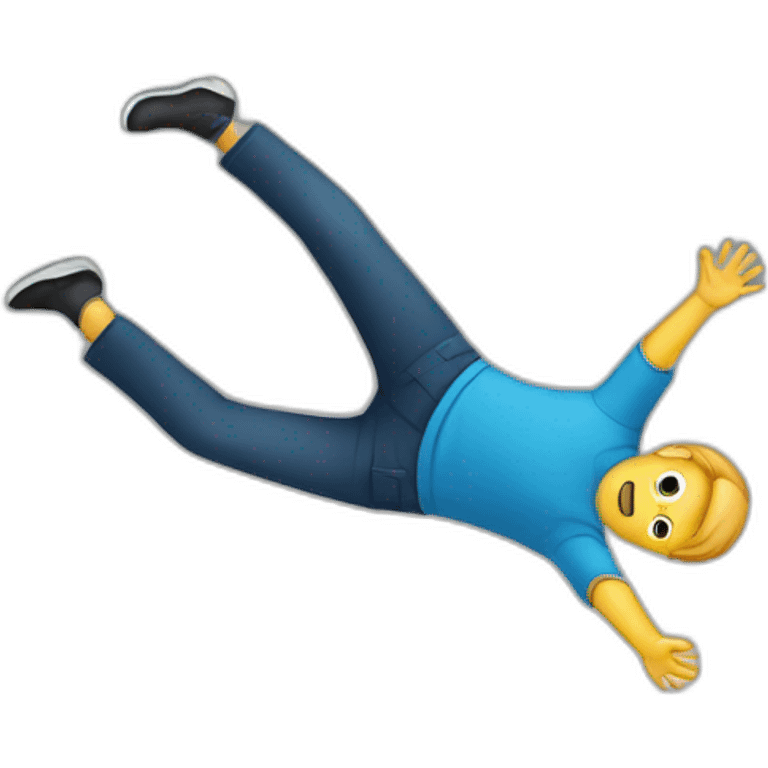 person on ground in high gravity emoji