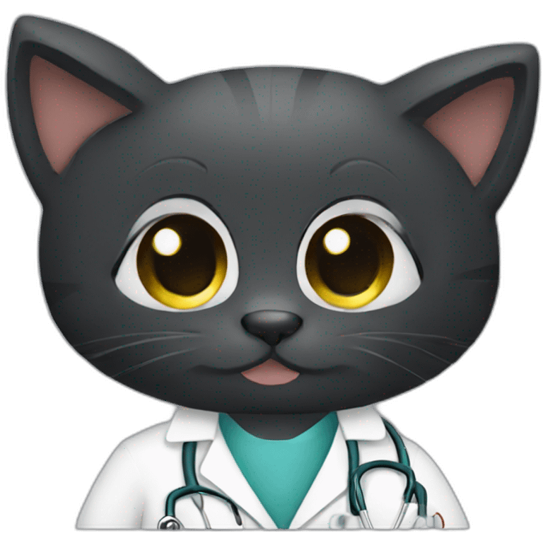 Black cat doctor  emoji