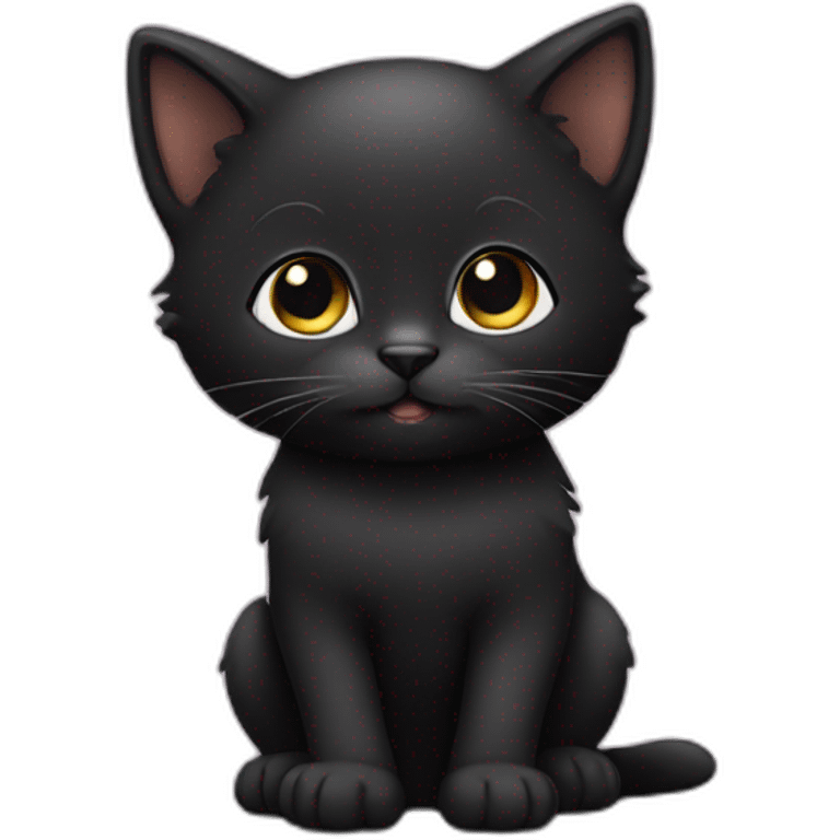 black kitten emoji