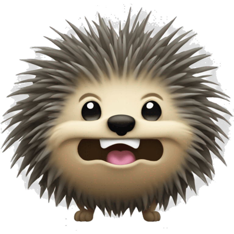 porcupine winking emoji