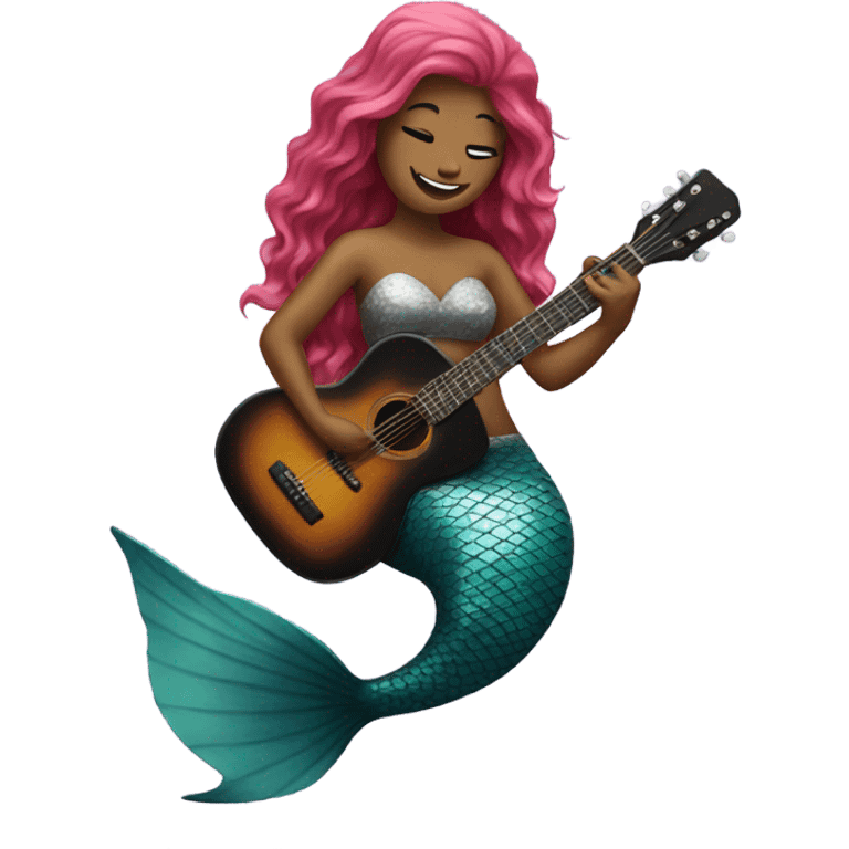 mermaid playing guitar  emoji