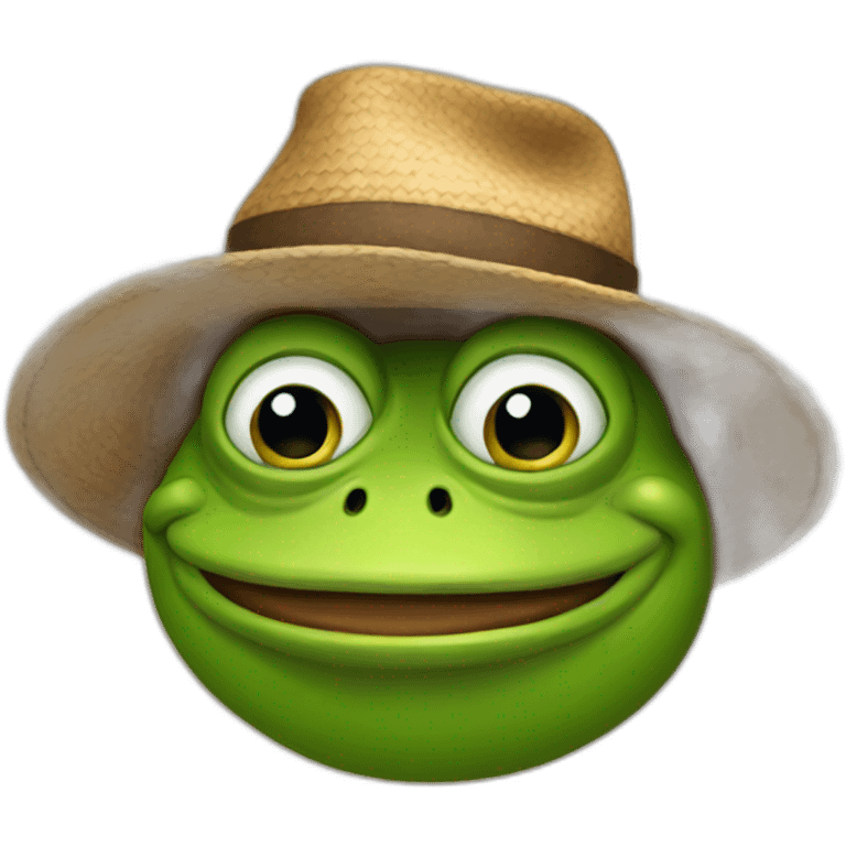 happy pepe with hat emoji