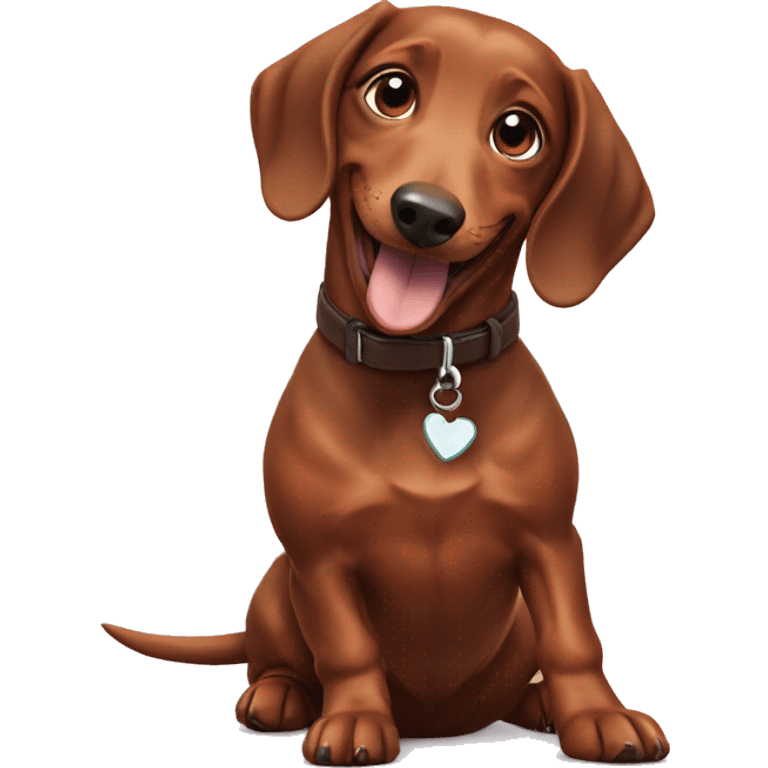 happy moments with dachshund emoji