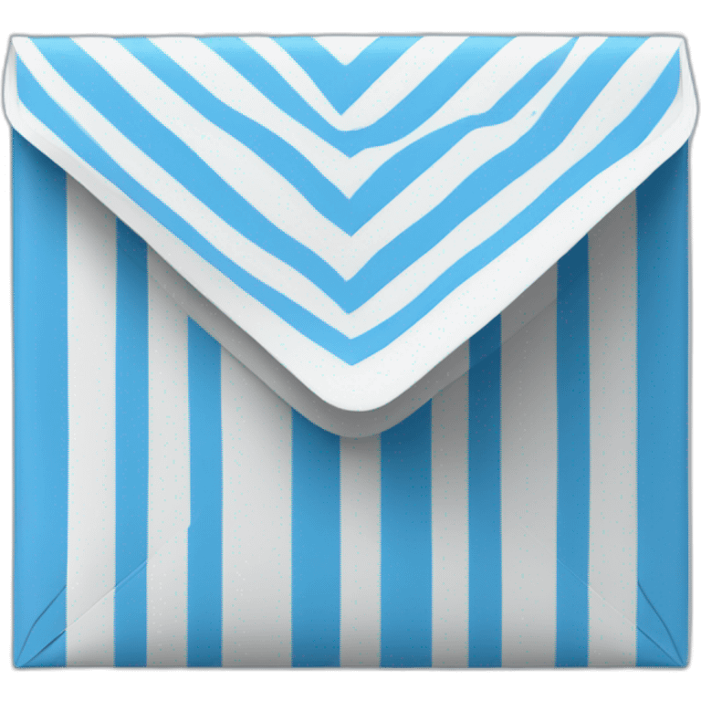 blue with white strips envelope emoji