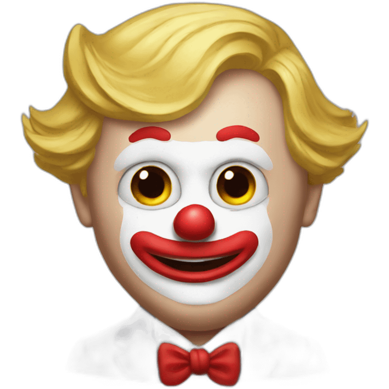 Trump as a Russian clown emoji